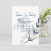 ブルー金ゴールドモダンフローラエレガントブランチ (スタンド正面)