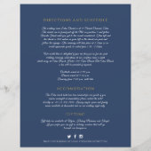 ブルー金ゴールドモノグラム結婚リースのゲスト情報 (裏面)