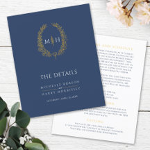 ブルー金ゴールドモノグラム結婚リース詳細