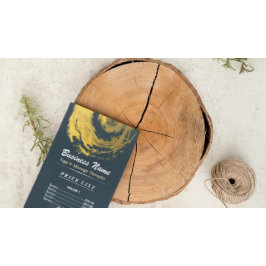 ブルー金ゴールドヨガマッサージセラピーZENサイン価格表 ラックカード