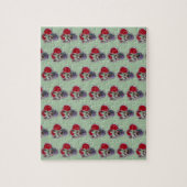 ブルー金ゴールドヨークシャーヨークシャーテリアテリア ジグソーパズル (縦)