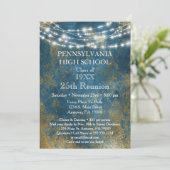 ブルー金ゴールドライツスクールクラス懇親会招待状 招待状 (スタンド正面)