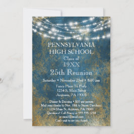 ブルー金ゴールドライツスクールクラス懇親会招待状 招待状