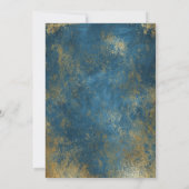 ブルー金ゴールドライトズ卒業パーティー招待状 招待状 (裏面)