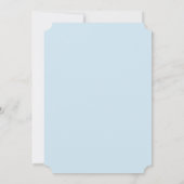 ブルー金ゴールドリースクロスボーイファースト聖餐式 招待状 (裏面)