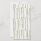 ブルー金ゴールドリービボタニカルフローラ結婚のメニューカード サンキューカード (裏面)