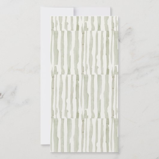 ブルー金ゴールドリービボタニカルフローラ結婚のメニューカード サンキューカード (裏面)