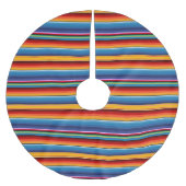 ブルー金ゴールドレッドメキシカンサラペ ブラッシュドポリエステルツリースカート (正面)