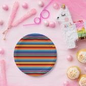 ブルー金ゴールドレッドメキシカンサラペ ペーパープレート (パーティー)