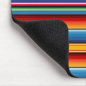 ブルー金ゴールドレッドメキシカンサラペ マウスパッド (コーナー)