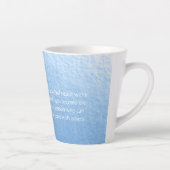 ブルー金ゴールドロータスヨガスタジオメディテーションインストラクター カフェラテマグ (右)