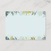 ブルー金ゴールドワイルドワンサファリベビーおむつラッフル エンクロージャーカード (裏面)