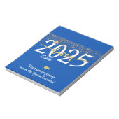 ブルー金ゴールド卒業キャンディバーラップ党の好意 ノートパッド (回転)