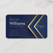 ブルー金ゴールド名刺 名刺 (裏面)