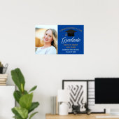 ブルー金ゴールド大学院写真2023年度卒業パーティー ポスター (ホームオフィス)