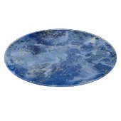 ブルー金ゴールド大理石:ラグジュアリーテクスチャ。 カッティングボード (角)