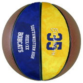 ブルー金ゴールド女子チーム記念 バスケットボール (縦)