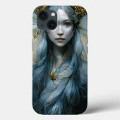 ブルー金ゴールド妖精ファンタジーアートケースメイトiPhoneケース Case-Mate iPhoneケース (裏面)