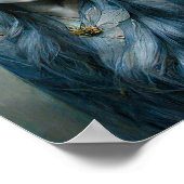 ブルー金ゴールド妖精ファンタジーアートポスター ポスター (角)