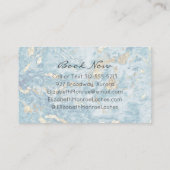 ブルー金ゴールド水彩ロイヤリティ 名刺 (裏面)