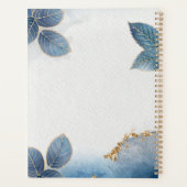 ブルー金ゴールド水彩植物学葉系事業 プランナー手帳 (裏面)