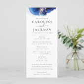 ブルー金ゴールド水彩結婚式 プログラム (スタンド正面)