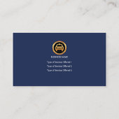 ブルー金ゴールド水波金ゴールドアイフェイクコンタクシーサービス 名刺 (裏面)