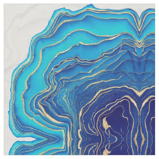 ブルー金ゴールド液絵画液芸術抽象芸術 ファブリック (クローズアップ)