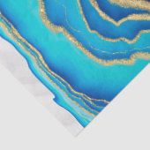 ブルー金ゴールド液絵画液芸術抽象芸術 薄葉紙 (詳細)