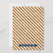 ブルー金ゴールド王室のクラウンプリンスアキカ 招待状 (裏面)