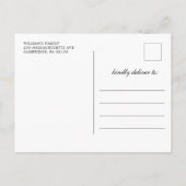 ブルー金ゴールド看護卒業招待状はがき インビテーションポストカード (裏面)