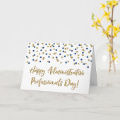 ブルー金ゴールド管理プロフェッショナルデイカード カード (黄色い花)