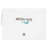 ブルー金ゴールド結婚のテーブル番号 (裏面横)