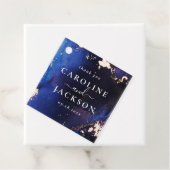 ブルー金ゴールド結婚ユニバースカスタムズ フェイバータグ (インサイチュ)