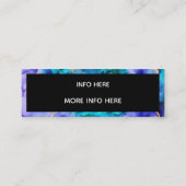 ブルー金ゴールド絵を描ソーシャルメディアインスタグラム スキニー名刺 (裏面)