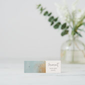 ブルー金ゴールド絵を描油テクスイヤリングスタッドホルダー スキニー名刺 (スタンド正面)