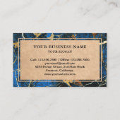 ブルー金ゴールド花崗岩スプラッシュバックキッチンカウンター 名刺 (裏面)