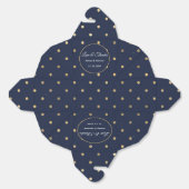 ブルー金ゴールド誕生日記念日結婚式の引き出物ボックス フェイバーボックス (見開き)