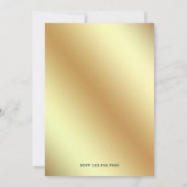 ブルー金ゴールド象インディアンベビーシャワー 招待状 (裏面)