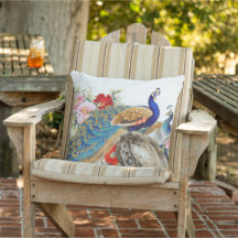 ブルー金ゴールド金ゴールドフェザーピーコックバードフローラパティオ