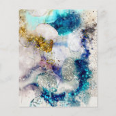 ブルー金ゴールド銀グリッター水彩塗装機 チラシ (裏面)