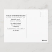 ブルー金ゴールド高校懇親会カスタムパーティーインビタット ポストカード (裏面)