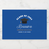 ブルー金ゴールド高校懇親会パーソナライズされたパーティー リキュールボトルラベル (シングルラベル)