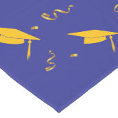 ブルー金ゴールド2025卒業祝いパーティー ショートテーブルランナー (コーナー)