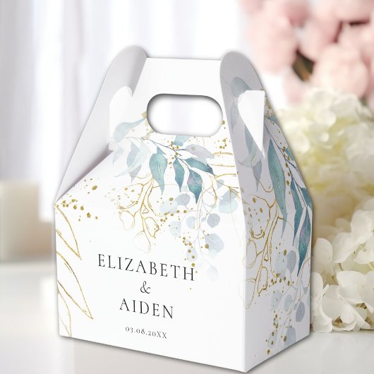 ブルー金ゴールド( Imitat )ホワイトのコレク結婚ション フェイバーボックス