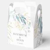 ブルー金ゴールド( Imitat )ホワイトのコレク結婚ション フェイバーボックス (オープン)