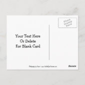 ブルー金ゴールドMacaw Parrotカスタマイズ可能はがき ポストカード (裏面)