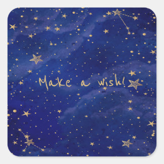 ブルー銀河系とゴールデンスターズ スクエアシール