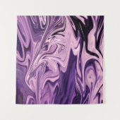 ブルー銀河系アートパターン タペストリー (正面(横))