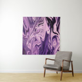 ブルー銀河系アートパターン タペストリー (インサイチュ(横))